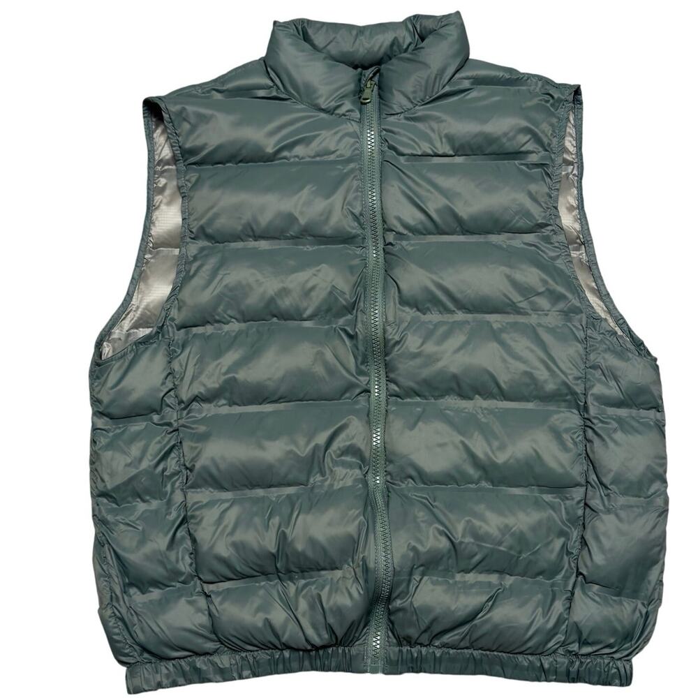 ZARA Boys Green Puffer Vest Size 11-12